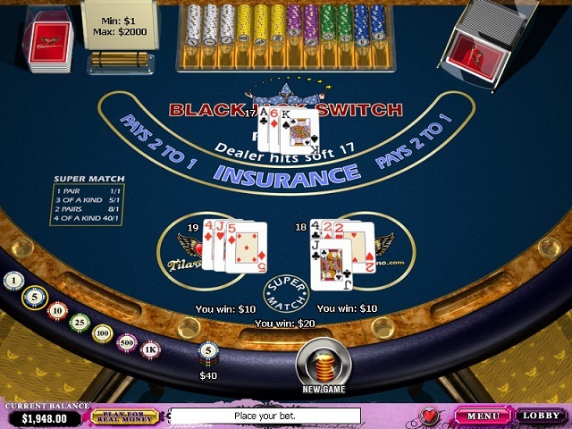 play blackjack switch online free